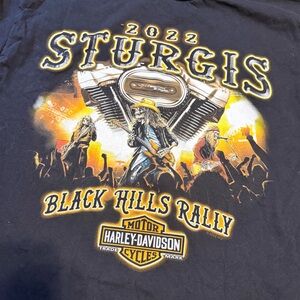 Harley-Davidson Sturgis Black and Yellow Graphic Tee